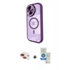 MARSİLYAN™- iPhone 11 Kılıf Kıvılcım Modern Koleksiyonu - Şeffaf Royal Nano Ekran Koruyucu + Pers Alüminyum Kamera Lens - KI