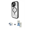 MARSİLYAN™- iPhone 11 Kılıf Kıvılcım Modern Koleksiyonu - Şeffaf Royal Nano Ekran Koruyucu + Pers Alüminyum Kamera Lens - GI