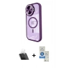MARSİLYAN™- iPhone 11 Kılıf Kıvılcım Modern Koleksiyonu - Şeffaf Royal Nano Ekran Koruyucu + Şeffaf Kamera Lens Koruma Cam