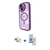 MARSİLYAN™- iPhone 11 Kılıf Kıvılcım Modern Koleksiyonu - Şeffaf Royal Nano Ekran Koruyucu + Pers Alüminyum Kamera Lens - YL