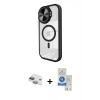 MARSİLYAN™- iPhone 11 Kılıf Kıvılcım Modern Koleksiyonu - Şeffaf Royal Nano Ekran Koruyucu + Pers Alüminyum Kamera Lens - YL