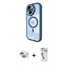 MARSİLYAN™- iPhone 11 Kılıf Kıvılcım Modern Koleksiyonu - Şeffaf Uv Polymer Nano Ekran Koruyucu + Pers Alüminyum Kamera Lens - GI