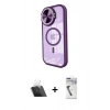 MARSİLYAN™- iPhone 11 Kılıf Kıvılcım Modern Koleksiyonu - Şeffaf Uv Polymer Nano Ekran Koruyucu + Kamera Lens Koruma Cam - SF