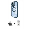 MARSİLYAN™- iPhone 11 Kılıf Kıvılcım Modern Koleksiyonu - Şeffaf Uv Polymer Nano Ekran Koruyucu + Kamera Lens Koruma Cam - SF