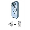 MARSİLYAN™- iPhone 11 Kılıf Kıvılcım Modern Koleksiyonu - Şeffaf Uv Polymer Nano Ekran Koruyucu + Raze Metal Kamera Lens - GS