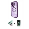 MARSİLYAN™- iPhone 11 Kılıf Kıvılcım Modern Koleksiyonu - Siyah 360 Mat Full Body Arka Koruyucu + Raze Metal Kamera Lens - KI
