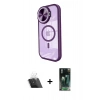 MARSİLYAN™- iPhone 11 Kılıf Kıvılcım Modern Koleksiyonu - Siyah 360 Mat Full Body Arka Koruyucu + Şeffaf Kamera Lens Koruma Cam