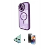 MARSİLYAN™- iPhone 11 Kılıf Kıvılcım Modern Koleksiyonu - Siyah 3D Antistatik Mat Seramik Nano Ekran Koruyucu + Raze Metal Kamera Lens - MI