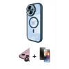 MARSİLYAN™- iPhone 11 Kılıf Kıvılcım Modern Koleksiyonu - Siyah 3D Antistatik Mat Seramik Nano Ekran Koruyucu + Raze Metal Kamera Lens - SH