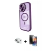 MARSİLYAN™- iPhone 11 Kılıf Kıvılcım Modern Koleksiyonu - Siyah 3D Antistatik Mat Seramik Nano Ekran Koruyucu + Yeşil Pers Alüminyum Kamera Lens