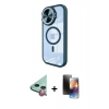 MARSİLYAN™- iPhone 11 Kılıf Kıvılcım Modern Koleksiyonu - Siyah 3D Antistatik Mat Seramik Nano Ekran Koruyucu + Raze Metal Kamera Lens - KI