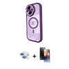 MARSİLYAN™- iPhone 11 Kılıf Kıvılcım Modern Koleksiyonu - Siyah 3D Antistatik Mat Seramik Nano Ekran Koruyucu + Pers Alüminyum Kamera Lens - GI