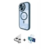 MARSİLYAN™- iPhone 11 Kılıf Kıvılcım Modern Koleksiyonu - Siyah 3D Antistatik Seramik Nano Ekran Koruyucu + Raze Metal Kamera Lens - GS