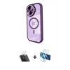 MARSİLYAN™- iPhone 11 Kılıf Kıvılcım Modern Koleksiyonu - Siyah 3D Antistatik Seramik Nano Ekran Koruyucu + Kamera Lens Koruma Cam - SF