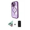 MARSİLYAN™- iPhone 11 Kılıf Kıvılcım Modern Koleksiyonu - Siyah 6D Antistatik Mat Seramik Hayalet Nano Ekran Koruyucu + Raze Metal Kamera Lens - KI