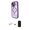MARSİLYAN™- iPhone 11 Kılıf Kıvılcım Modern Koleksiyonu - Siyah 6D Antistatik Mat Seramik Hayalet Nano Ekran Koruyucu + Renkli Kamera Lens Koruma Cam - PE