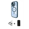 MARSİLYAN™- iPhone 11 Kılıf Kıvılcım Modern Koleksiyonu - Siyah 6D Antistatik Mat Seramik Hayalet Nano Ekran Koruyucu + Raze Metal Kamera Lens - GS