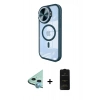 MARSİLYAN™- iPhone 11 Kılıf Kıvılcım Modern Koleksiyonu - Siyah 6D Antistatik Mat Seramik Hayalet Nano Ekran Koruyucu + Raze Metal Kamera Lens - MI