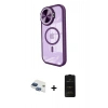 MARSİLYAN™- iPhone 11 Kılıf Kıvılcım Modern Koleksiyonu - Siyah 6D Antistatik Mat Seramik Hayalet Nano Ekran Koruyucu + Pers Alüminyum Kamera Lens - LT