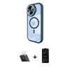 MARSİLYAN™- iPhone 11 Kılıf Kıvılcım Modern Koleksiyonu - Siyah 6D Antistatik Mat Seramik Hayalet Nano Ekran Koruyucu + Kamera Lens Koruma Cam - SF