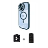 MARSİLYAN™- iPhone 11 Kılıf Kıvılcım Modern Koleksiyonu - Siyah 6D Antistatik Mat Seramik Hayalet Nano Ekran Koruyucu + PVD Metal Kamera Lens - TU