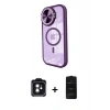 MARSİLYAN™- iPhone 11 Kılıf Kıvılcım Modern Koleksiyonu - Siyah 6D Antistatik Mat Seramik Hayalet Nano Ekran Koruyucu + PVD Metal Kamera Lens - SH