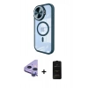 MARSİLYAN™- iPhone 11 Kılıf Kıvılcım Modern Koleksiyonu - Siyah 6D Antistatik Mat Seramik Hayalet Nano Ekran Koruyucu + Raze Metal Kamera Lens - MR