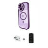 MARSİLYAN™- iPhone 11 Kılıf Kıvılcım Modern Koleksiyonu - Siyah 6D Antistatik Mat Seramik Hayalet Nano Ekran Koruyucu + Pers Alüminyum Kamera Lens - YL