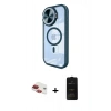 MARSİLYAN™- iPhone 11 Kılıf Kıvılcım Modern Koleksiyonu - Siyah 6D Antistatik Mat Seramik Hayalet Nano Ekran Koruyucu + Pers Alüminyum Kamera Lens - KI
