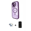 MARSİLYAN™- iPhone 11 Kılıf Kıvılcım Modern Koleksiyonu - Siyah 6D Antistatik Mat Seramik Hayalet Nano Ekran Koruyucu + Pers Alüminyum Kamera Lens - GI