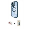 MARSİLYAN™- iPhone 11 Kılıf Kıvılcım Modern Koleksiyonu - Siyah 6D Mat Seramik Hayalet Nano Ekran Koruyucu + Pers Alüminyum Kamera Lens - KI