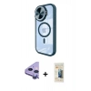 MARSİLYAN™- iPhone 11 Kılıf Kıvılcım Modern Koleksiyonu - Siyah 6D Mat Seramik Hayalet Nano Ekran Koruyucu + Raze Metal Kamera Lens - MR