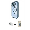 MARSİLYAN™- iPhone 11 Kılıf Kıvılcım Modern Koleksiyonu - Siyah 6D Mat Seramik Hayalet Nano Ekran Koruyucu + Pers Alüminyum Kamera Lens - YL