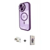 MARSİLYAN™- iPhone 11 Kılıf Kıvılcım Modern Koleksiyonu - Siyah Bilvis 3D Cam Ekran Koruyucu + Pers Alüminyum Kamera Lens - GD
