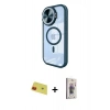 MARSİLYAN™- iPhone 11 Kılıf Kıvılcım Modern Koleksiyonu - Siyah Bilvis 3D Cam Ekran Koruyucu + Rainbow Kamera Lens Koruma Cam - KI