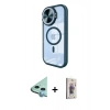 MARSİLYAN™- iPhone 11 Kılıf Kıvılcım Modern Koleksiyonu - Siyah Bilvis 3D Cam Ekran Koruyucu + Raze Metal Kamera Lens - MI