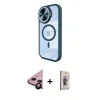 MARSİLYAN™- iPhone 11 Kılıf Kıvılcım Modern Koleksiyonu - Siyah Bilvis 3D Cam Ekran Koruyucu + Raze Metal Kamera Lens - SH