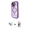 MARSİLYAN™- iPhone 11 Kılıf Kıvılcım Modern Koleksiyonu - Siyah Bilvis 3D Mat Cam Ekran Koruyucu + Pers Alüminyum Kamera Lens - GI