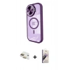 MARSİLYAN™- iPhone 11 Kılıf Kıvılcım Modern Koleksiyonu - Siyah Bilvis 3D Mat Cam Ekran Koruyucu + Pers Alüminyum Kamera Lens - GD
