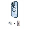 MARSİLYAN™- iPhone 11 Kılıf Kıvılcım Modern Koleksiyonu - Siyah Bilvis 3D Mat Cam Ekran Koruyucu + Pers Alüminyum Kamera Lens - LT