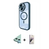 MARSİLYAN™- iPhone 11 Kılıf Kıvılcım Modern Koleksiyonu - Siyah Bilvis 3D Mat Cam Ekran Koruyucu + Raze Metal Kamera Lens - MI