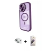 MARSİLYAN™- iPhone 11 Kılıf Kıvılcım Modern Koleksiyonu - Siyah Bilvis 3D Mat Cam Ekran Koruyucu + Pers Alüminyum Kamera Lens - YL
