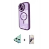 MARSİLYAN™- iPhone 11 Kılıf Kıvılcım Modern Koleksiyonu - Siyah Bilvis 3D Mat Cam Ekran Koruyucu + Raze Metal Kamera Lens - MI