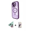 MARSİLYAN™- iPhone 11 Kılıf Kıvılcım Modern Koleksiyonu - Siyah Bilvis 3D Mat Cam Ekran Koruyucu + Raze Metal Kamera Lens - KI