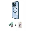 MARSİLYAN™- iPhone 11 Kılıf Kıvılcım Modern Koleksiyonu - Siyah Bilvis 3D Mat Cam Ekran Koruyucu + Raze Metal Kamera Lens - KI