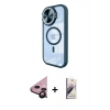 MARSİLYAN™- iPhone 11 Kılıf Kıvılcım Modern Koleksiyonu - Siyah Bilvis 3D Mat Cam Ekran Koruyucu + Siyah Raze Metal Kamera Lens