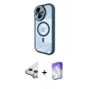 MARSİLYAN™- iPhone 11 Kılıf Kıvılcım Modern Koleksiyonu - Siyah Bilvis 5in1 3D Magic Cam Ekran Koruyucu + Raze Metal Kamera Lens - GS