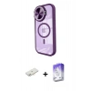 MARSİLYAN™- iPhone 11 Kılıf Kıvılcım Modern Koleksiyonu - Siyah Bilvis 5in1 3D Magic Cam Ekran Koruyucu + Renkli Kamera Lens Koruma Cam - YL