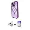 MARSİLYAN™- iPhone 11 Kılıf Kıvılcım Modern Koleksiyonu - Siyah Bilvis 5in1 3D Magic Cam Ekran Koruyucu + Raze Metal Kamera Lens - GS