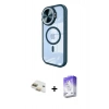 MARSİLYAN™- iPhone 11 Kılıf Kıvılcım Modern Koleksiyonu - Siyah Bilvis 5in1 3D Magic Cam Ekran Koruyucu + Pers Alüminyum Kamera Lens - GD